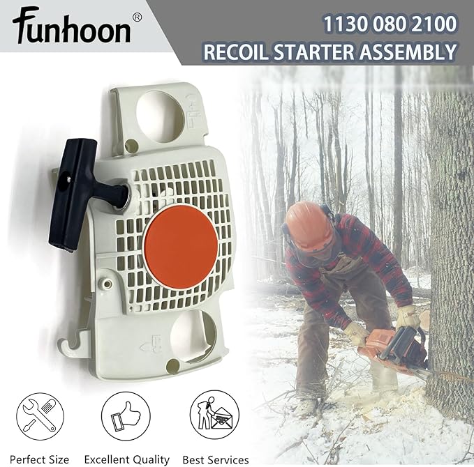 1130 080 2100 Recoil Starter Assembly for Stihl 017 018 MS170 MS180 MS180C Chainsaws Pull Start Assembly