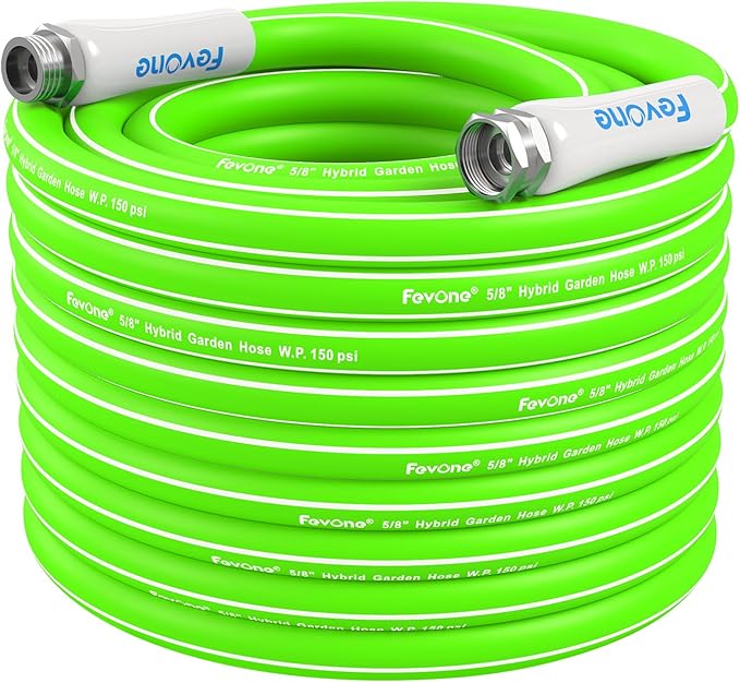 Fevone Garden Hose 75 ft., Lightweight Hybrid Water Hose, Flexible and Durable, Leak-Free Connections