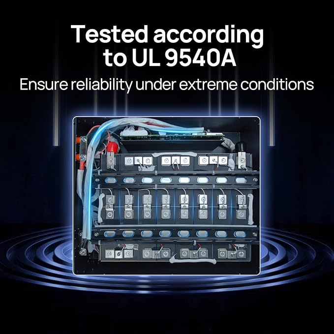 ECO-WORTHY 48V 200Ah LiFePO4 Lithium Battery (2 Pack 48V 100AH) w/Bluetooth | UL1973 & UL9540A & CEC Listed | 10.24KWh Server Rack Battery for Solar Energy Storage, Home Backup Power