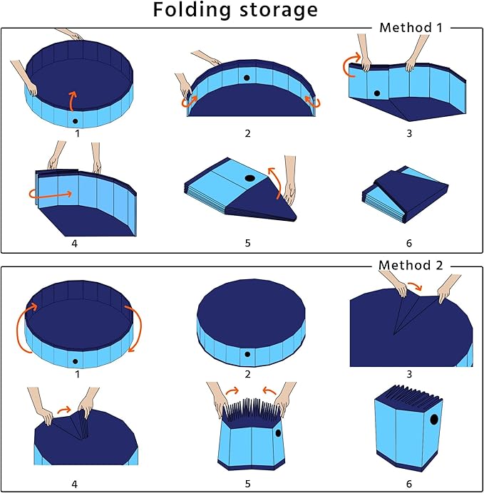 Yaheetech Foldable Dog Pool Collapsible Hard Plastic Dog Swimming Pool Portable Pet Pools Doggie Wading Pool Bath Tub for Puppy Small Medium Large Dogs, 55 x 12 Inches Blue