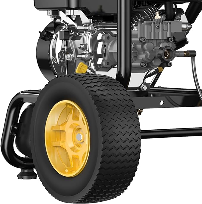 BLUBERY Gas Pressure Washer, 3500 PSI Pressure Washer，2.6 GPM Heavy Duty Power Washer, 30 feet Pressure Hose&Soap Tank,4-Stroke OHV 212cc Engine,Portable Industrial Style,Black