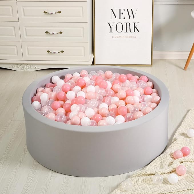 TRENDPLAY Plastic Balls for Ball Pits - Hollow Balls- Safe and Exciting Playtime - Perfect for Baby Pools, Birthday Party Decoration