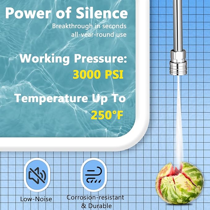 Pressure Washer Foam Cannon Accessory, Dual-Connector for Foam Sprayer with 7 Pressure Washer Tips, Car Wash Sprayer with 1/4" Quick Connect, Foam Cannon Dual Connector Accessory