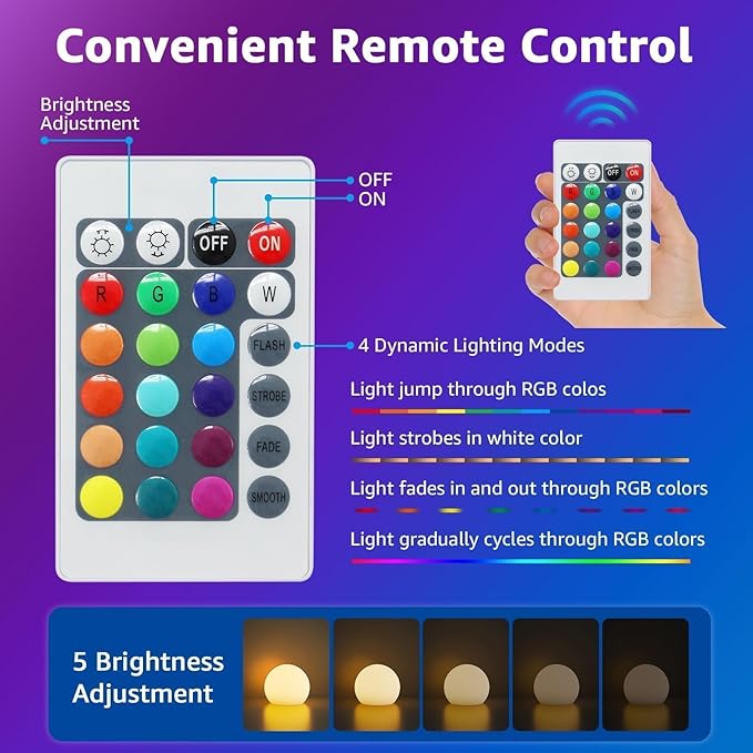 FUYO Floating Pool Lights, IP66 Water-Resistant LED Ball Mood Lamp with APP & Remote, Color-Changing Smart Night Light for Pool, Garden, Patio, Party, Indoor/Outdoor Decor (8-inch)