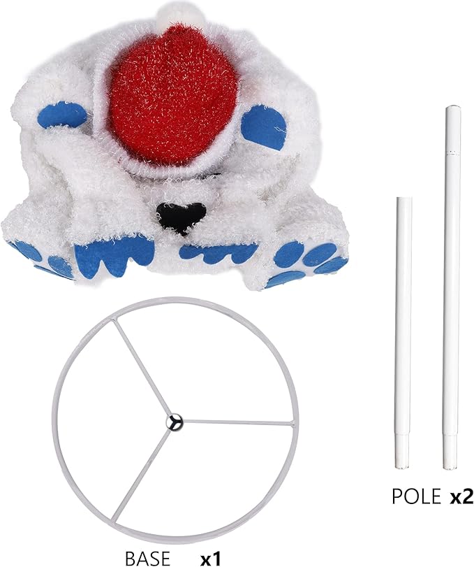 Glintoper Lighted Christmas Decorations, Pre-Lit Pop Up Plush White Bear with Built-in Lights, Collapsible and Easy-Assembly, Light Up Polar Bear for Indoor Outdoor Holiday Xmas New Year Winter Decor