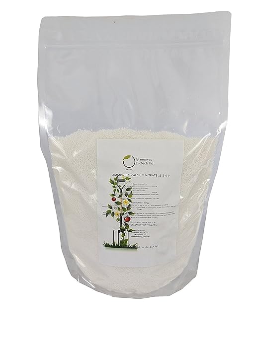 Calcium Nitrate Solution Grade Fertilizer Water Soluble Hydroponics "Greenway Biotech Brand" 10 Pounds
