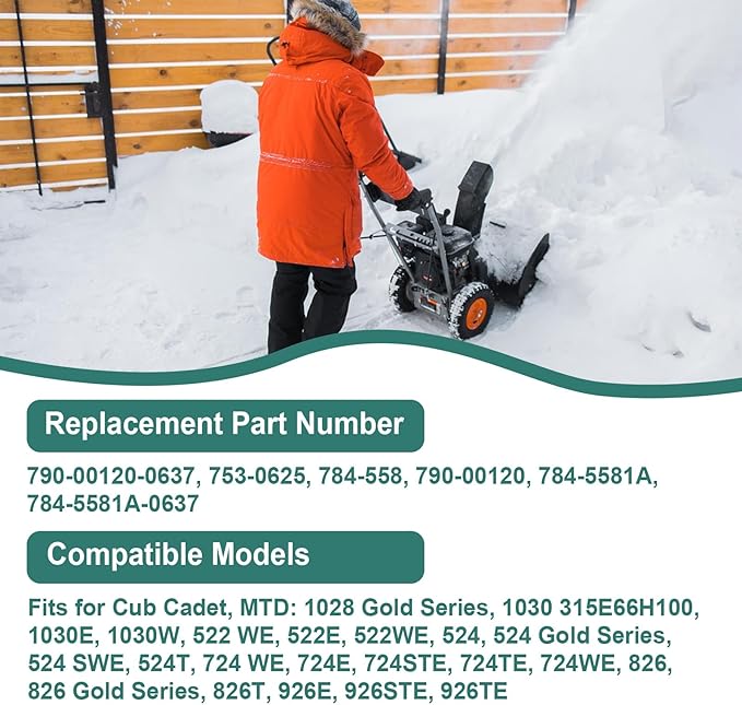 790-00120-0637 24" Shave Plate for MTD Snow Blower Scraper Bar Replacement for 784-5581A-0637 784-5581A-0662 784-5581