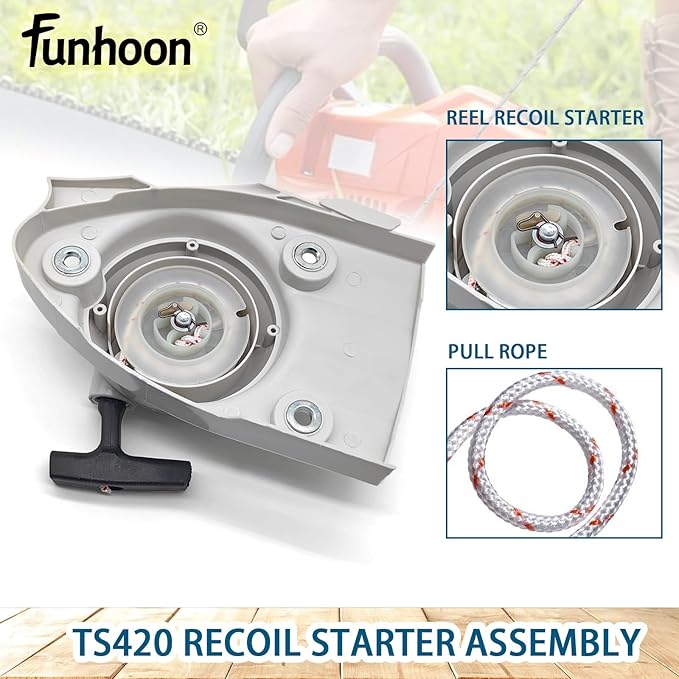 4238 190 0300 Recoil Starter Assembly for Stihl Chainsaw TS410 TS420 TS410Z TS420Z TS480i TS510i Concrete Cut Off Quickie Saw Pull Start Assembly