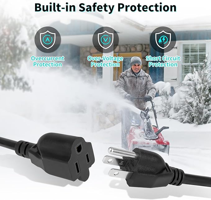 Snow Blower Electric Starter Cord 02483100 - Compatible with A riens Snowblower SS322 SS522 SS522C, MTD 629-0071 929-0071 929-0071B 6219MA, Te cumseh 32450B, Replace A riens Electric Start Cord Part