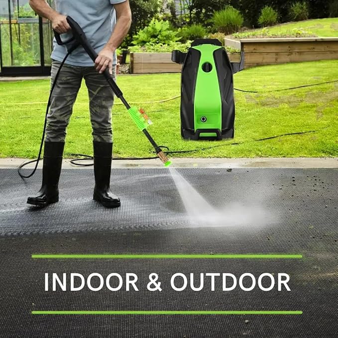 5000 PSI Pressure Cleaner, 4.0 GPM Heavy Duty Power Cleaner with Foam Cannon, 4 Nozzle Tips,33FT Hose and Soap Bottle for Home/Cars/Driveways/Patios/Decks/Fences(Green)