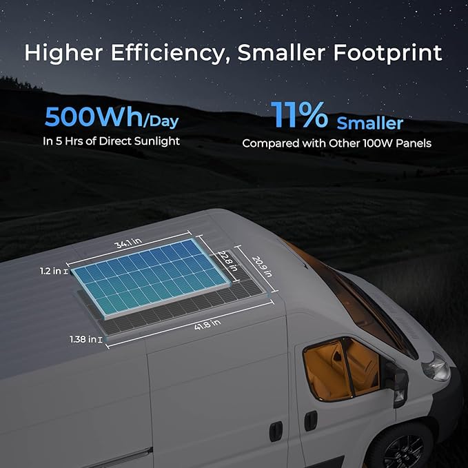 Renogy Solar Panels 200 Watt N-Type 16BB, 2PCS 100 Watt Solar Panel 12V 25% High-Efficiency, 200W Solar Panel for RV Marine Rooftop Farm Battery and Other Off-Grid Applications