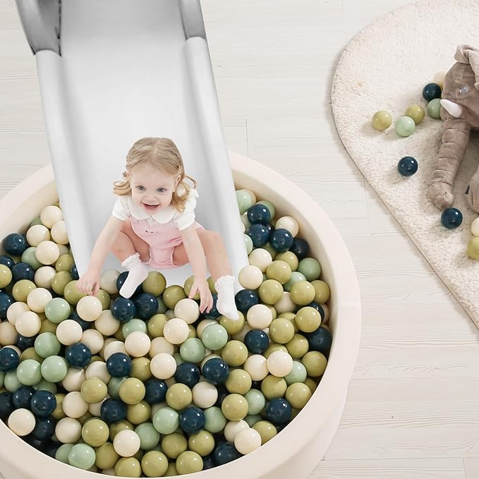 TRENDPLAY Plastic Balls for Ball Pits 2.2 Inch, Pack of 50 100 200 500 Hollow Balls, Perfect for Toddler Baby Pools,Party,Festival Decoration