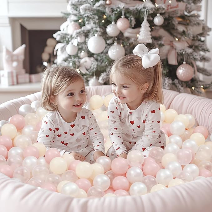 TRENDPLAY Plastic Balls for Ball Pits 2.2 Inch, Pack of 50 100 200 500 Hollow Balls, Perfect for Toddler Baby Pools,Party,Festival Decoration