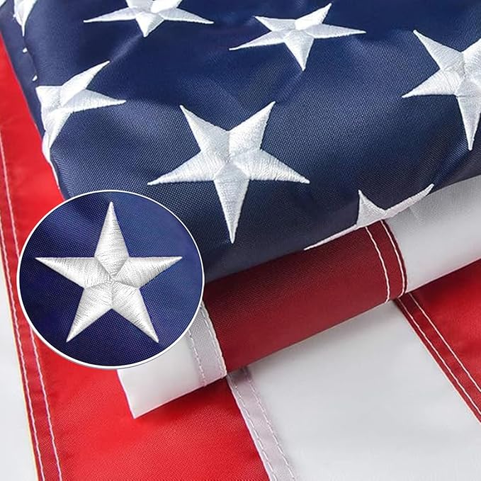 Outdoor 4x6 American Flag,Heavy Duty 600D Polyester,American Flag Porch,Longest Lasting,Embroidered Stars, Brass Grommets,Sewn Stripes,Allegiance Flags For Outside 4x6,Unmatched Durability in Any Weather.