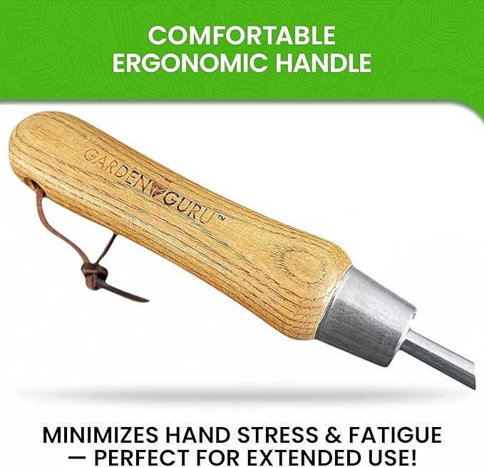 Garden Guru Eco Hand Cultivator Rake Tiller Tool- 100% Recycled Stainless Steel - Rust Resistant - FSC Certified Wood Ergonomic Handle - Great for Gardening Cultivating Loosening Weeding (4 Pack)