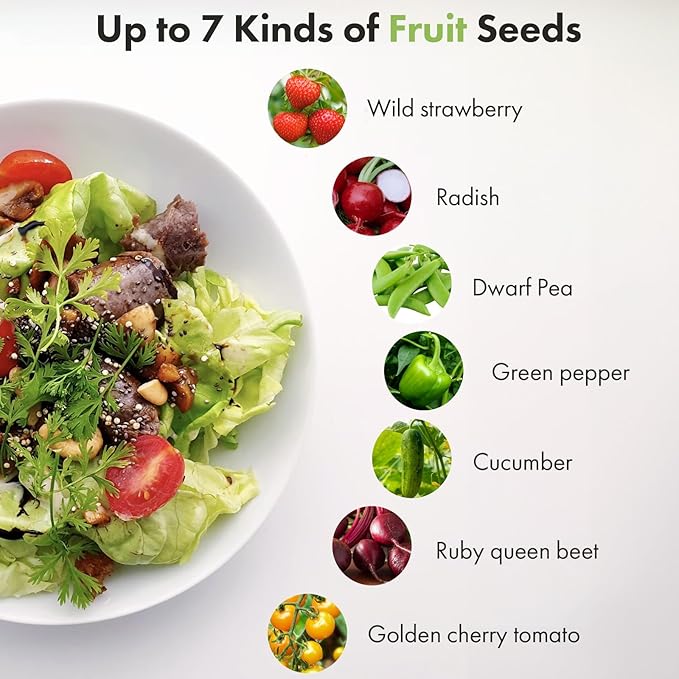 LYKOCLEAN Seeds Pod for AeroGarden, idoo, Ahopegarden Hydroponics Garden, 12-pods (350 Seeds+, Include Tomato, Radish, Dwarf Pea, Ruby Queen Beet)