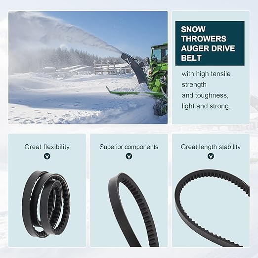 754-04195 954-04195A Auger Drive Belt Snow blowers Replacement 1/2"x 37" for MTD Troy Bilt Cub Cadet 954-04195 754-04195A