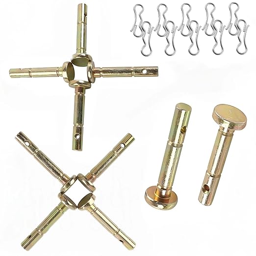 10 Sets 738-04124 Shear Pins and 714-04040 Cotter Pins for Snowblower Replacement Shear Pin Kits Compatible with MTD Craftsman Cub Cadet Troy Bilt Snowblowers.