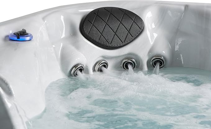 Amplified 100-Jet 6-Person Lounger Spa with Bluetooth Stereo and 3 Pumps by Essential Hot Tubs
