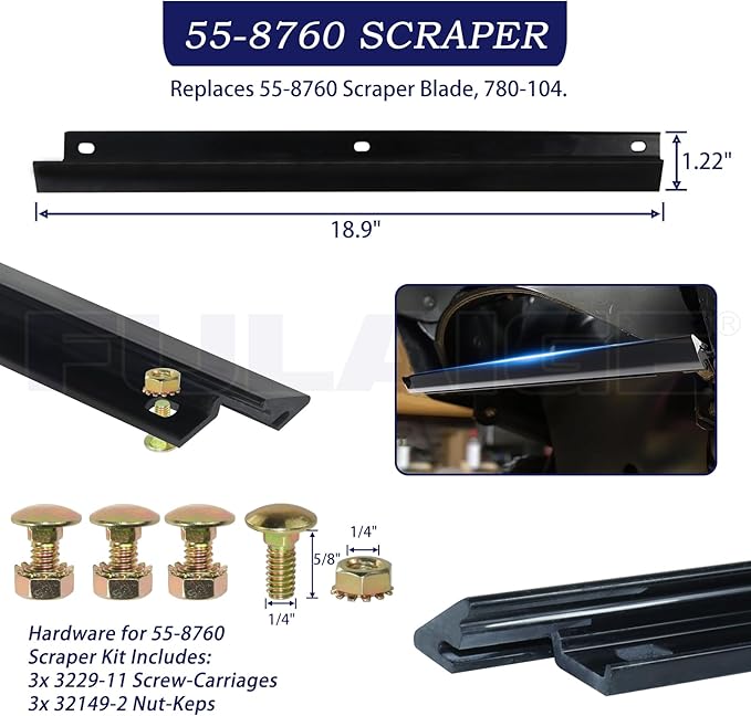 99-9313 Snow Blower Paddles with 55-8760 Scraper 55-9300 Drive Belt Replaces 88-0771, 125-1128, 55-9251, 55-9250 for Toro CCR 2000, CCR 2400 CCR 2500 CCR 2500R CCR 3000 CCR 3000E Snowthrowers