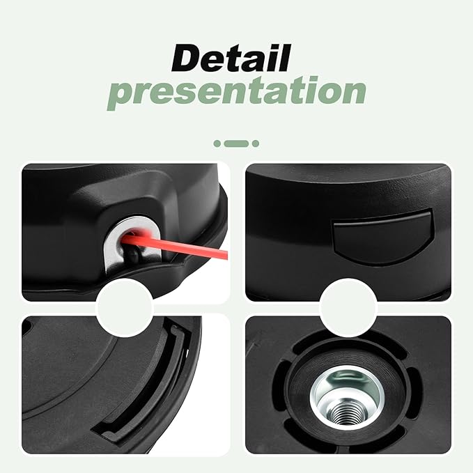 2 PCS Bump Feed Trimmer Head M8x1.25LH Compatible with Makita XRU11Z XRU12 XRU04Z 18V X2 LXT (36V) Lawn Mower Replace 198386-5