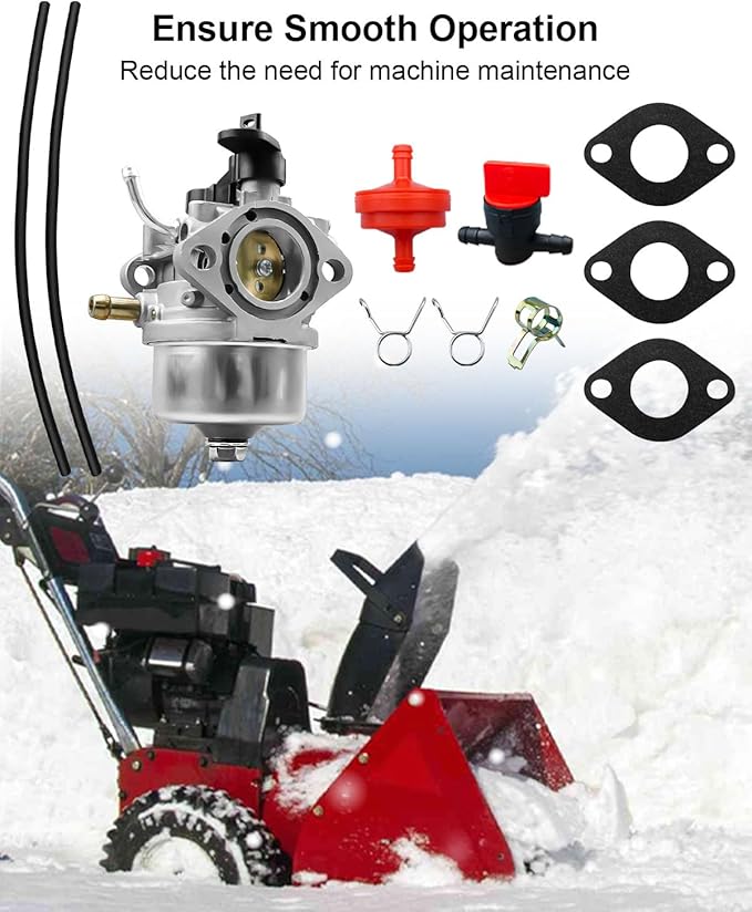 Carburetor Fit for Toro 38583 Power Clear 221QR Model 0842 32 0121 Snowblower, Engine Carb Tri Fuel Conversion Tune Up Kit