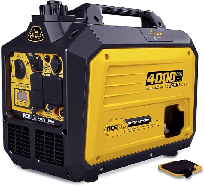 Aceup Energy 4000 Watt Inverter Generator Portable 149cc, Gas Powered Generator Quiet for Home, RV-Ready, EPA Compliant
