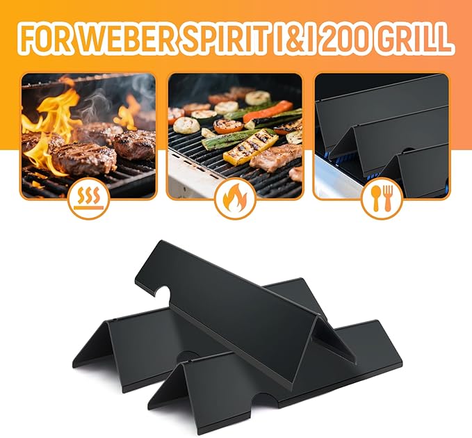 Spirit E-210 Grill Replacement Parts for Weber Spirit E-210 Grill Replacement Parts Spirit I & II 200 Series GS4 E210 S210 E220 Grill Parts, 7635 Flavorizer Bars 69785 Grill Burner, Porcelain Steel