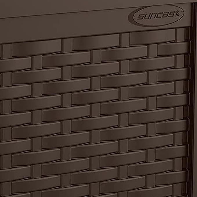 Suncast 2 Pack 22-Gallon Small Deck Box - Lightweight Resin Storage Container and Seat for Patio Cushions and Gardening Tools - Store Items on Patio, Garage, 22.5"L x 17"W x 22.5"H, Yard - Java Brown