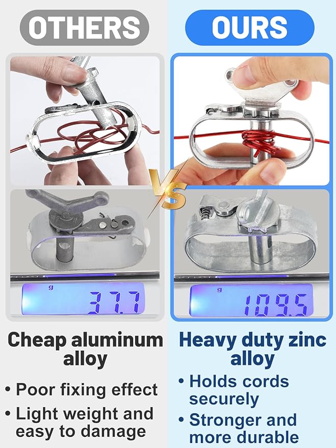 164ft Pool Cover Cable & Heavy Duty Winch Kit - Upgraded Zinc Alloy Spring Loaded Ratchet & Plastic Coated Steel Wire for Above Ground Swimming Pool Winter Close