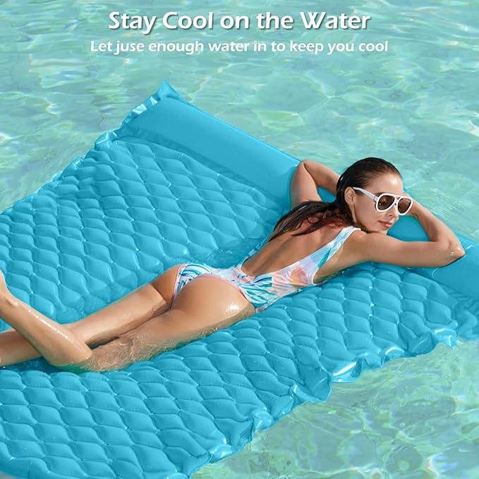 Jasonwell Floating Mat Pool Floats - Giant Inflatable Pool Float Lake Raft Lounge Floating Water Mat for Swimming Pool Floatie Lounger Beach Pool Party Toy for Adults & Kids