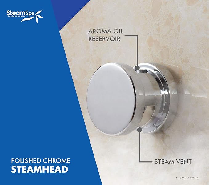 SteamSpa 9kW Steam Sauna Generator Executive Bundle 240V Steam Generator with Touch Pad, Steamheads, Pressure Relief Valve, Built-in Auto Drain, LED Light, Filter and Quick Install Kit EXT900CH-A