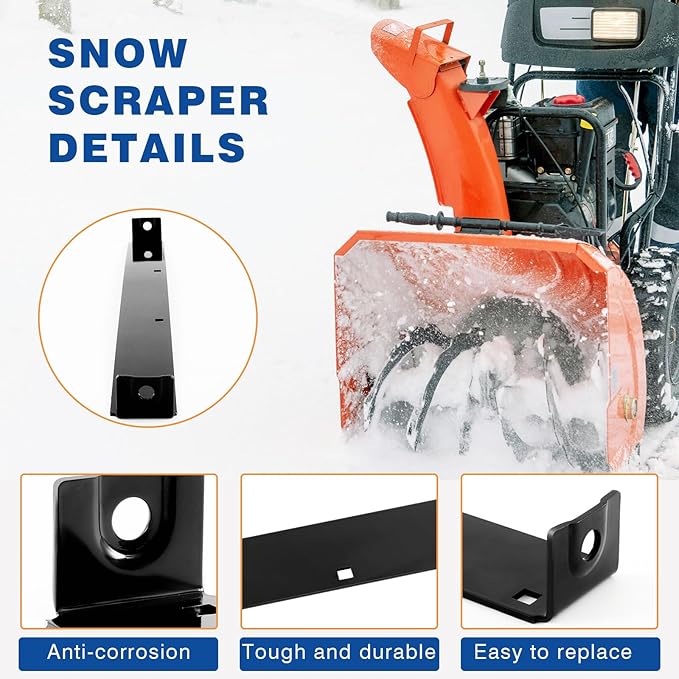Zonon 2 Pcs 790-00120-0637 Shave Plate for Snow Throwers, Replaces 753-0625, 784-5581, 790-00120, 784-5581a and 784-5581a-0637 (24”)