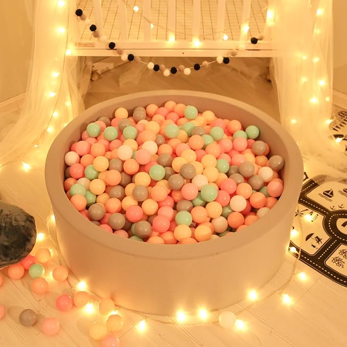 GOGOSO Ball Pit Balls Crush Proof Non-Toxic Plastic Balls Babies Kids Toy Bulk Pack 170pcs 2.2inchs