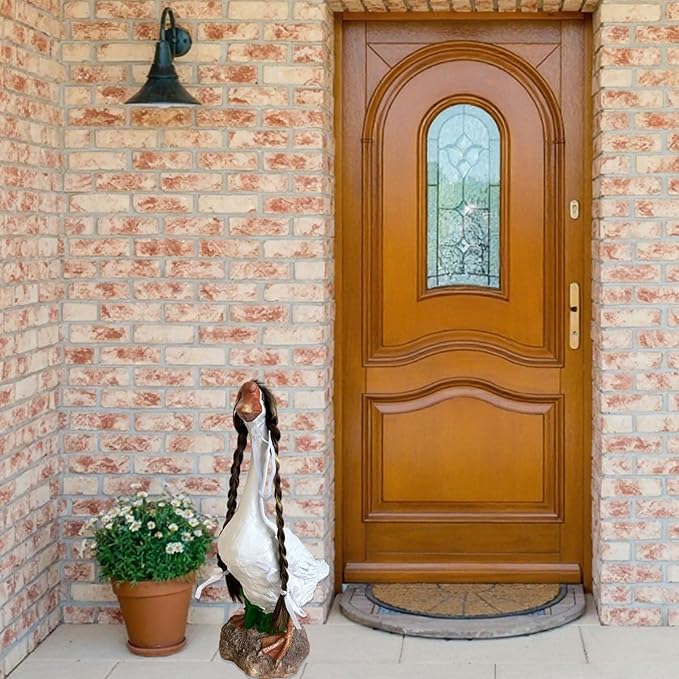Porch Goose Wigs, Porch Goose Outfits Lawn Goose Statue Accessories for Outdoor Garden Patio Yard Goosey Decor （Style 16）