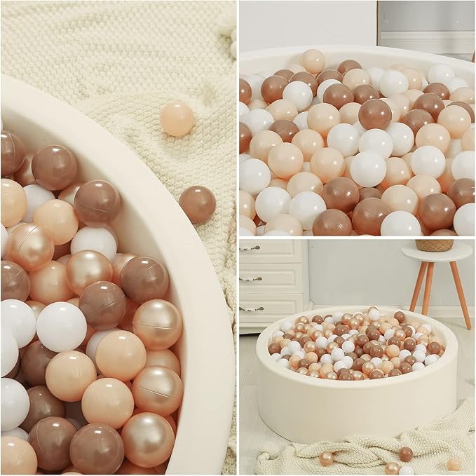 TRENDPLAY Plastic Balls for Ball Pits 2.2 Inch, Pack of 50 100 200 500 Hollow Balls, Perfect for Toddler Baby Pools,Party,Festival Decoration