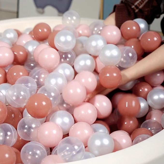 TRENDPLAY Plastic Balls for Ball Pits 2.2 Inch, Pack of 50 100 200 500 Hollow Balls, Perfect for Toddler Baby Pools,Party,Festival Decoration
