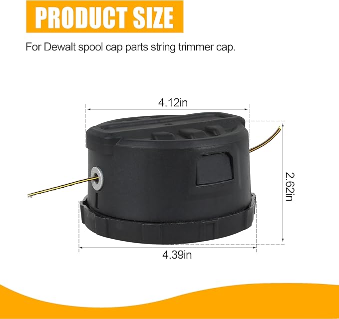 2PACK DWZSTH999 Quickfeed String Trimmer Head - Replacement for Dewalt 20V-60V Cordless Trimmers Head(DCST972, DCST922, DCST925, DCST920, DCST970.etc)