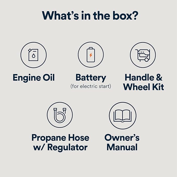 Generac 12,500 Starting Watt Tri-Fuel Portable Generator - Electric Start - Gas, Propane or Natural Gas - Home Backup, Jobsite, or RV - Quiet Operation - Long Runtime - 50-State Compliant