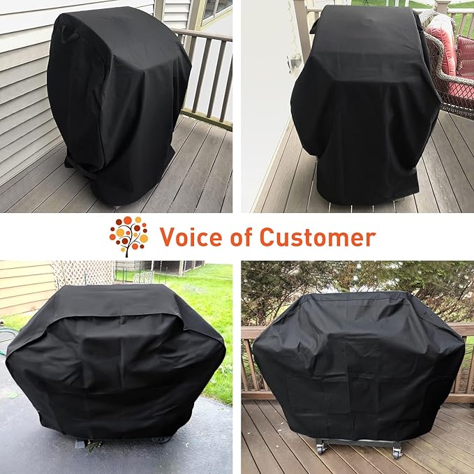 Arcedo 60 Inch Heavy Duty Waterproof BBQ Cover, Fade Resistant Gas Grill Cover, Durable Outdoor Barbecue Protector Compatible for Weber, Char Broil, Nexgrill, Napoleon and More Grills