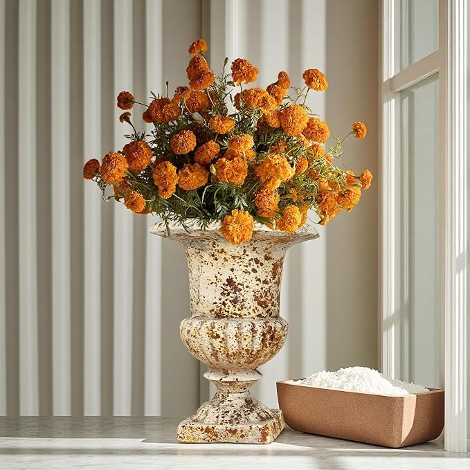 9 inch Retro Planters Urn Outdoor Planters Indoor Decor - Vintage Pots Tree Planter for Outdoors Patio,Garden,Indoor Vase for Office Livingroom Shelf Decor