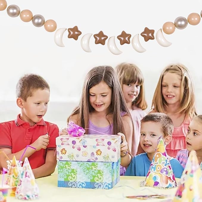 GOGOSO Ball Pit Balls Stars Moon Shapes Plastic Pitballs for Toddler Play Tent Baby Photo Props Kids Pool Water Toys Kiddie Pool Party Decor, Coffee+Beige Mix Cream Colors +Pearl Colors,500PCS