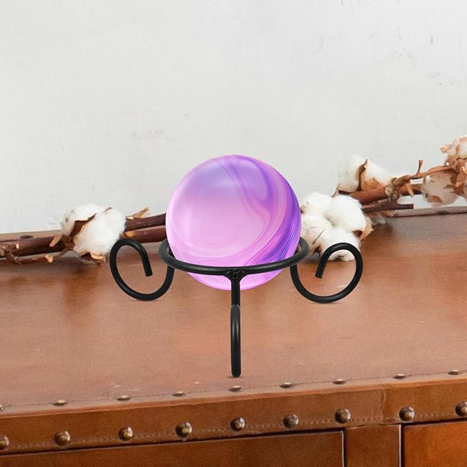 Kichvoe Metal Gazing Ball Stand Garden Crystal Ball Stand Outdoor Gazing Ball Holder Small Vase Stand Pendulum Sphere Display Stand Globe Gem Base Iron Stand Decorations Home Decor