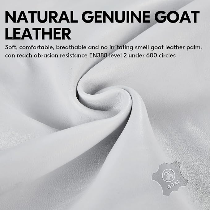 Vgo... Chainsaw Gloves, 12-Layer Chainsaw Protection on Both Hand Back, leather Work Gloves, Mechanic Gloves