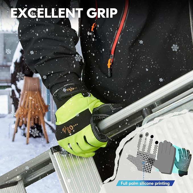 Vgo... 0°C/32°F Winter Men's Lightweighted Lined Work Gloves for Light Duty Works(SL7895FW)