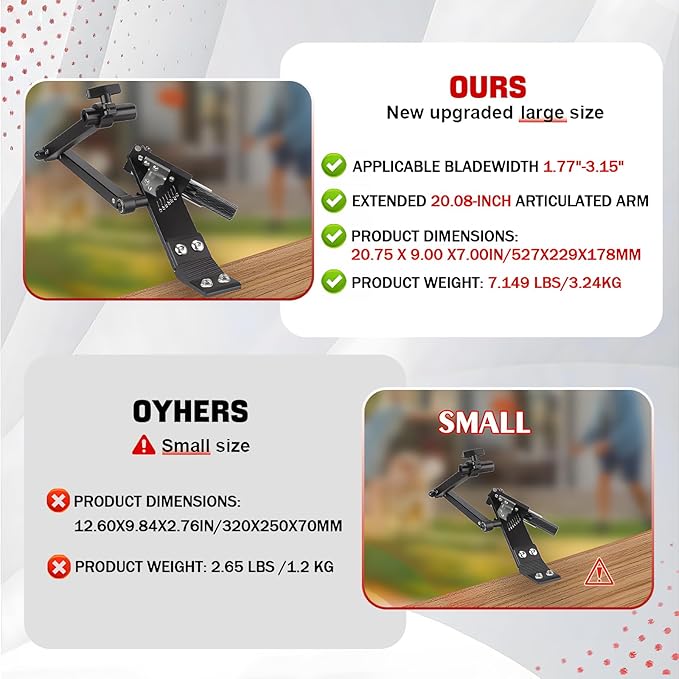 New Upgrade Large Size Mower Blade Sharpener 15°-45° Adjustable Frame with Ball Bearing 25mm Enlarged Handle Lawn Mower Blade Sharpener for Straight and Standard Lawnmower Blades- Black