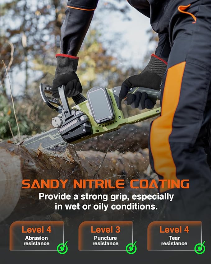 A9 Cut Resistant Work Gloves, 18 Gauge Ultra-light Foam Nitrile Coated Touchscreen ANSI A3 A4 A6 A9 Cutting Glove