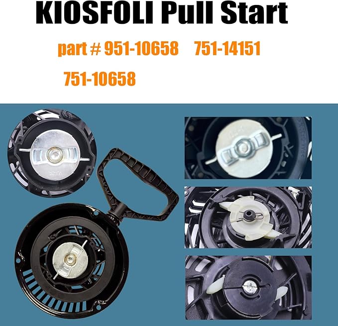 951-12418 Pull Start Compatible with Troy Bilt MTD Craftsman Yard Machines Cub Cadet 951-12408 208CC Recoil Starter 247.299340 Snow Blower 951-14151 Storm 2410 2620