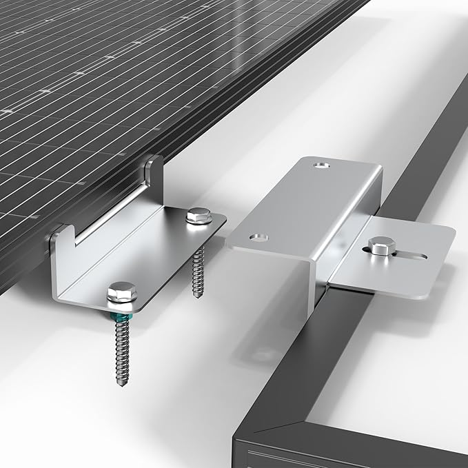 ACOPOWER Solar Panel Mounting Z Bracket - Set of 4 for RV Boat Off Gird Installation,Sliver,HY-Z1-M