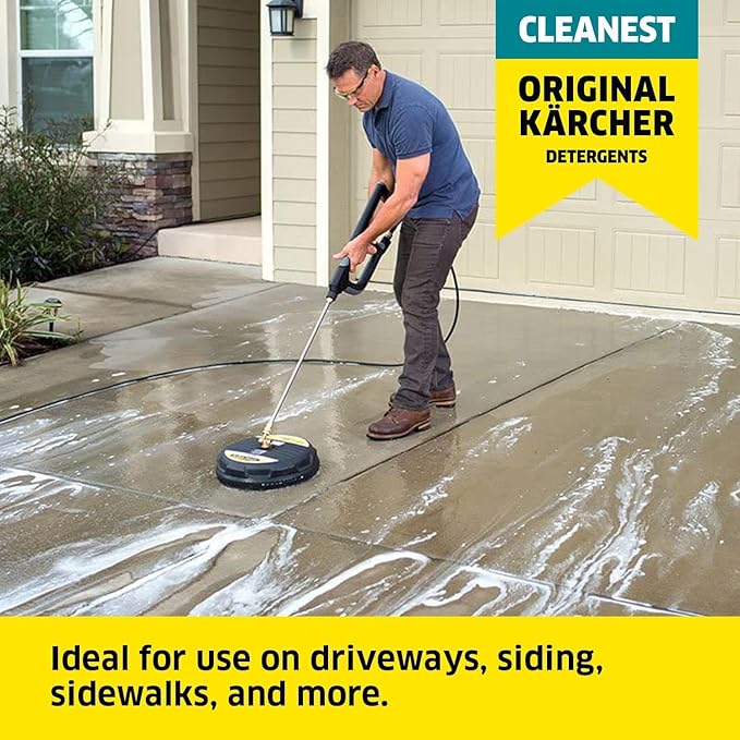 Kärcher Multi Purpose Pressure Washer Detergent, Removes Dirt and Grime from Fences, Siding, Patios, Driveways, Sidewalks, Concrete and More, Highly Concentrated, 1 Quart